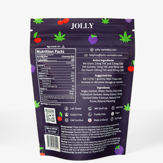 15mg (15ct) Cherry Blackberry Vegan Gummies