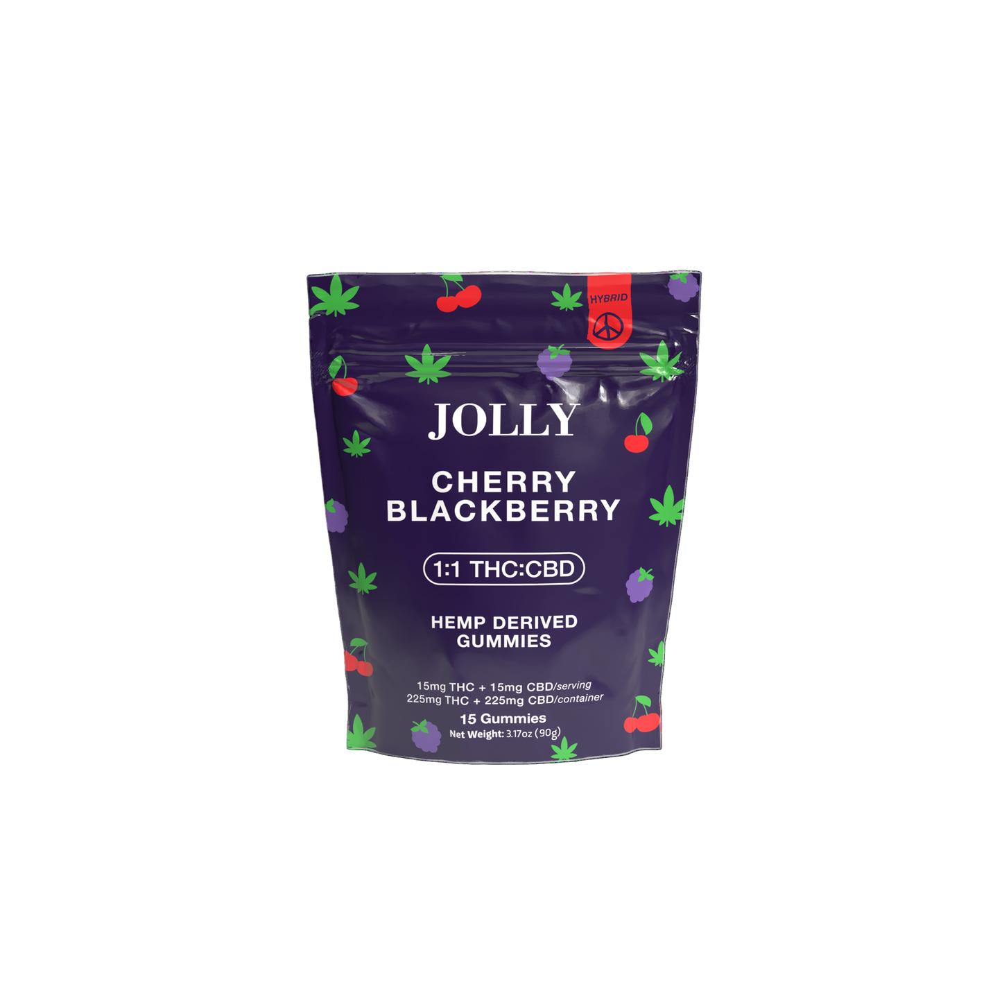15mg (15ct) Cherry Blackberry Vegan Gummies