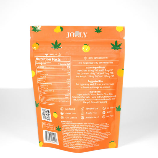 15mg (15ct) Mango Citrus Vegan Gummies