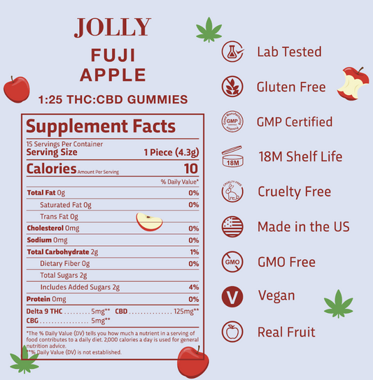5mg Fuji Apple (Hybrid) Vegan Gummies
