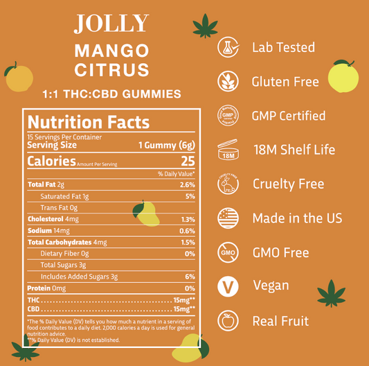 15mg (2ct) Mango Citrus Vegan Gummies