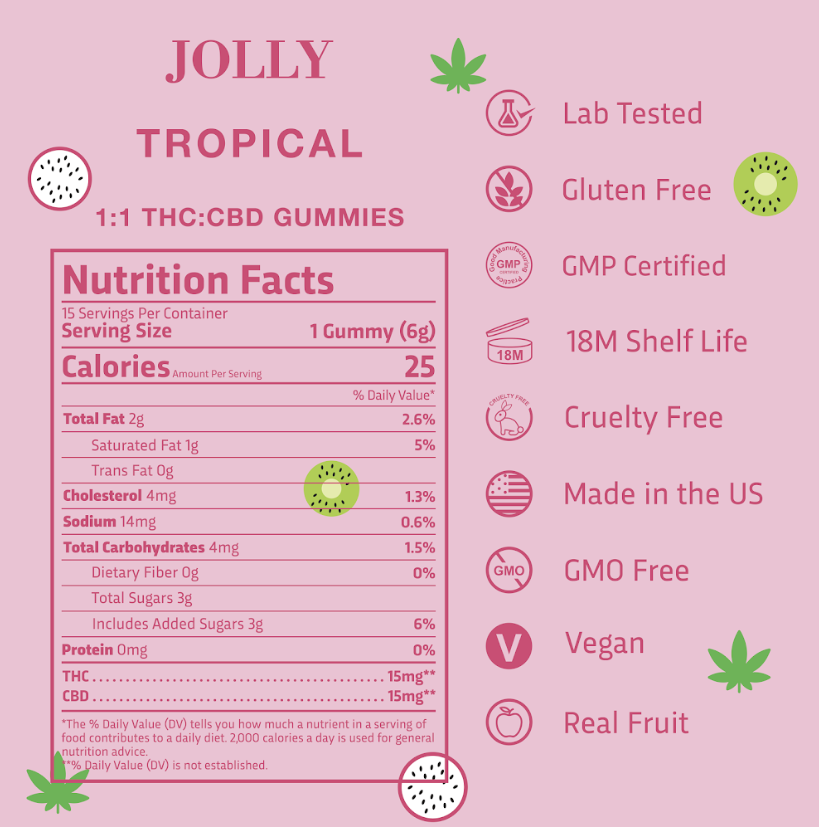 15mg (2ct) Tropical Vegan Gummies