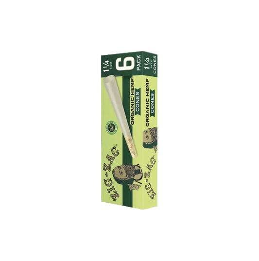 ZigZag Organic 1 1/4 Hemp Cones 6pk