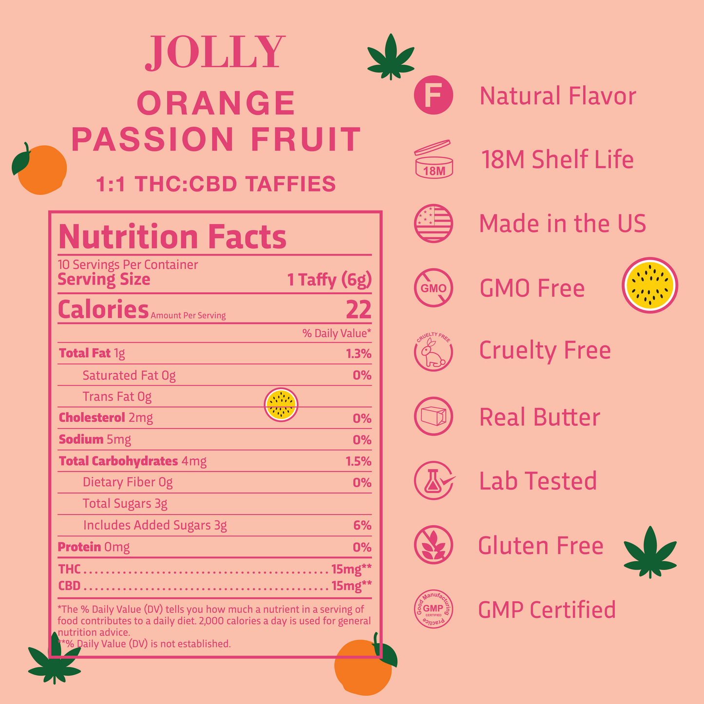 Orange Passion Fruit Taffies