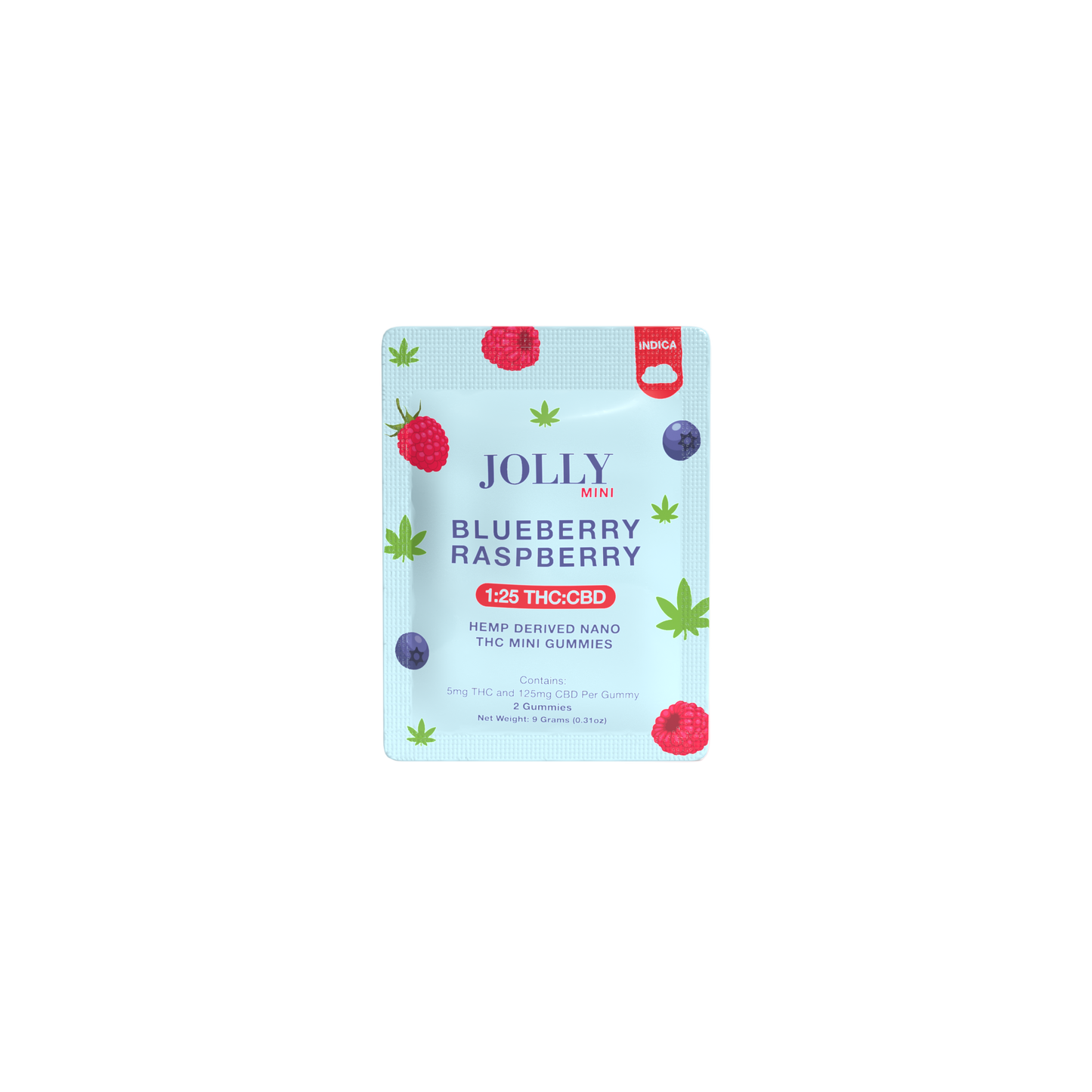 5mg (2ct) Blue Raspberry (Indica) Vegan Gummies