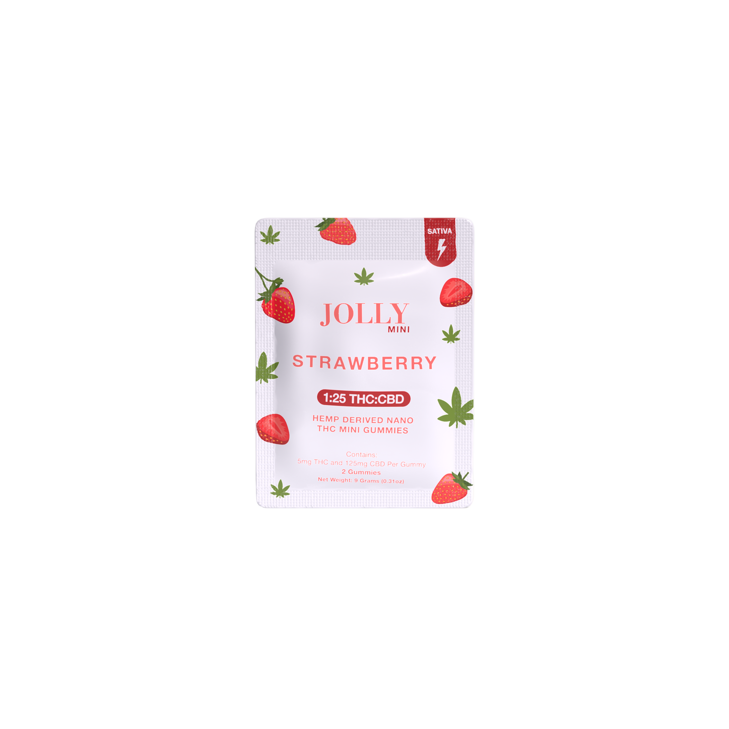5mg (2ct) Strawberry (Sativa) Vegan Gummies