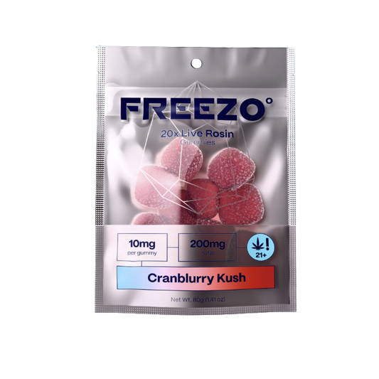 Freezo 200mg cranblurry kush  gummies 