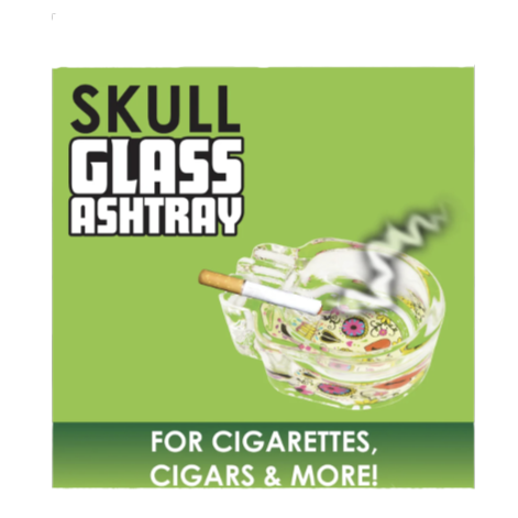 Glass Skull Ashtray