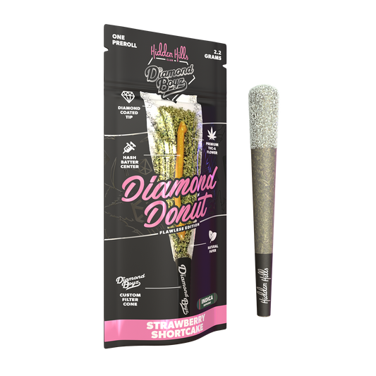 2.2G Diamond Donut | Strawberry Shortcake | Indica Pre-Roll